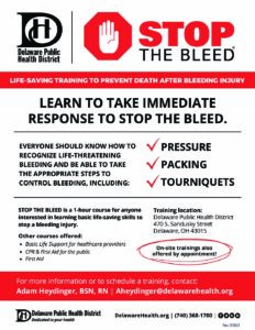 2023 STOP THE BLEED - Delaware Public Health District